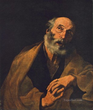 Jusepe de Ribera Painting - St Peter Tenebrism Jusepe de Ribera